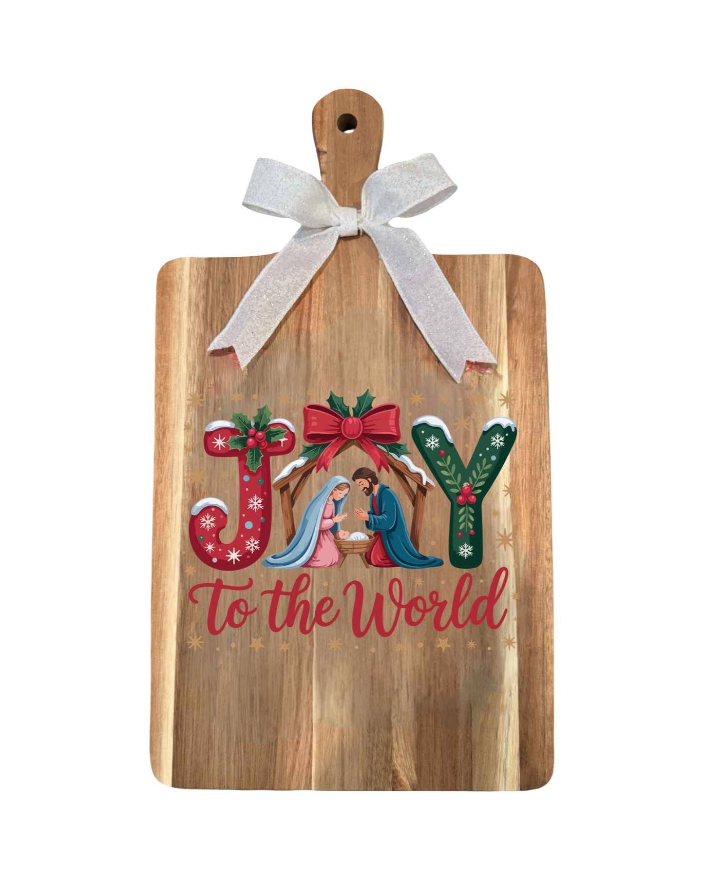 Joy to the World Nativity Cutting Board