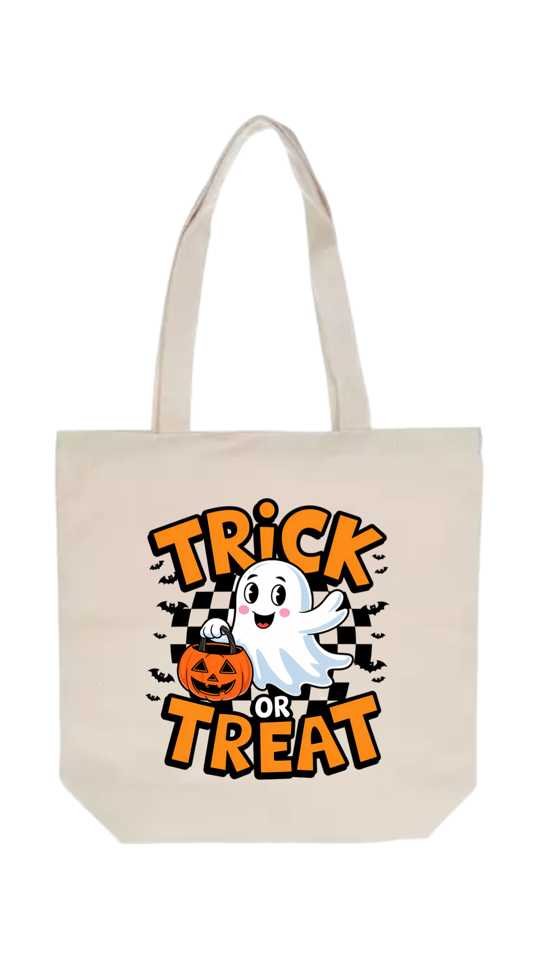 Halloween Tote Bag Trick or Treat Ghost