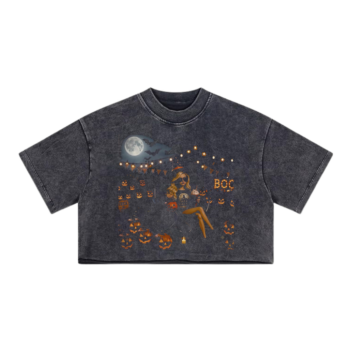 Fall Boxy Crop Tee