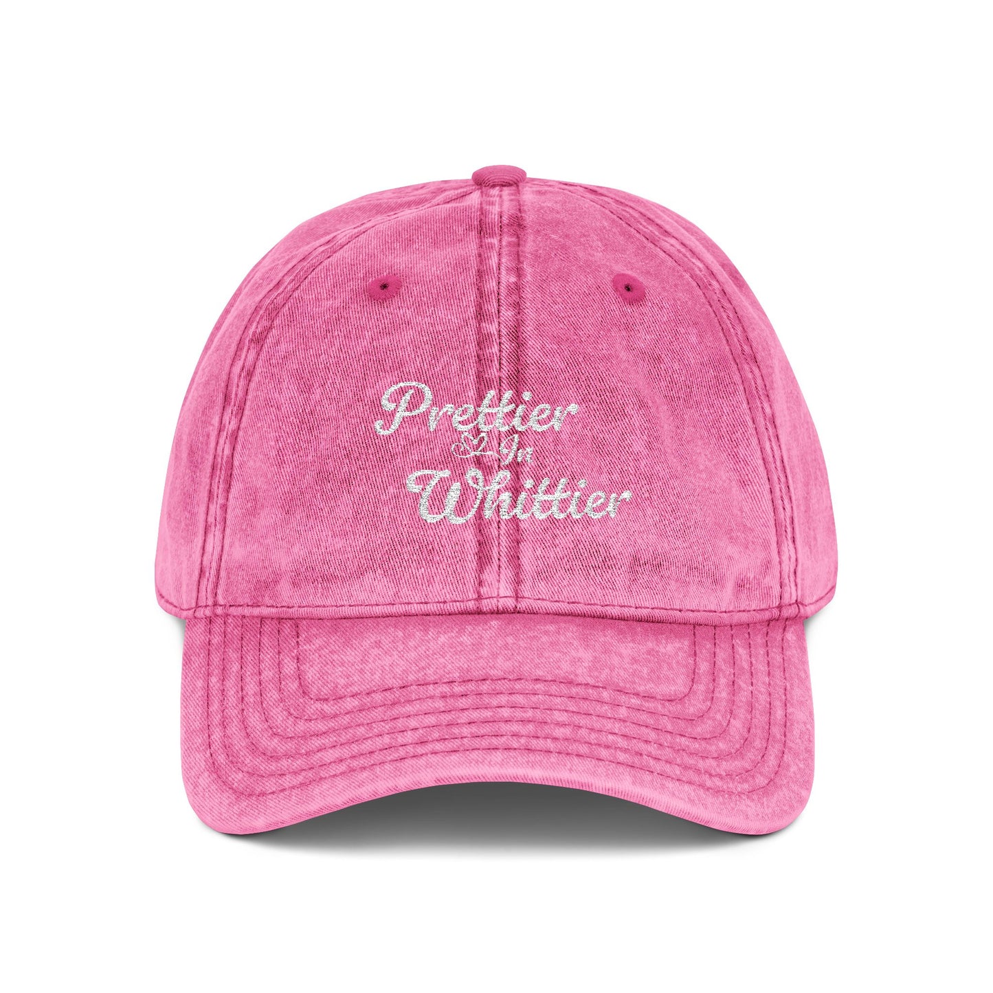 Prettier In Whittier Vintage Embroidered Cap