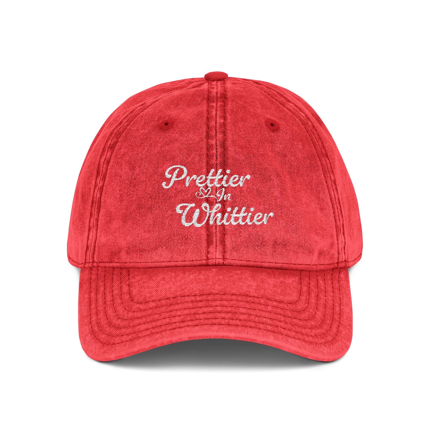 Prettier In Whittier Vintage Embroidered Cap
