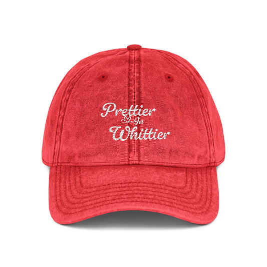 Prettier In Whittier Vintage Embroidered Cap