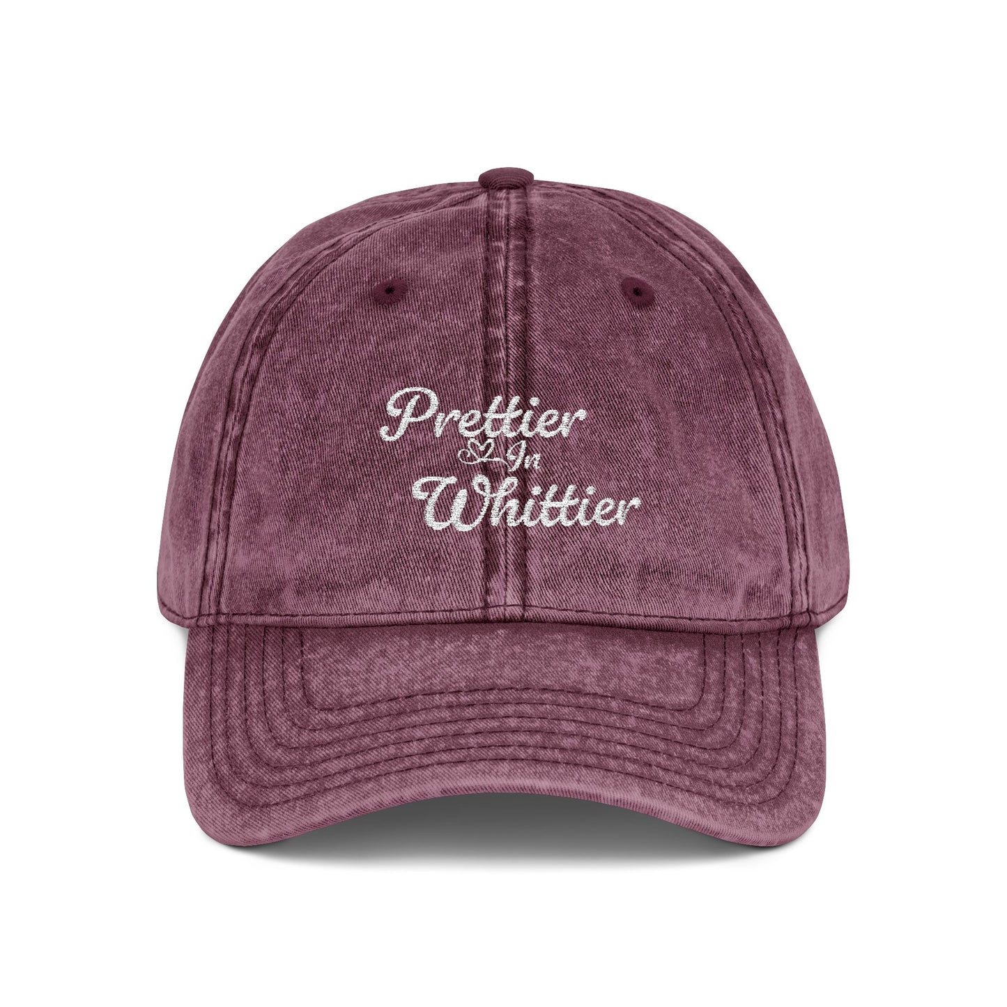 Prettier In Whittier Vintage Embroidered Cap