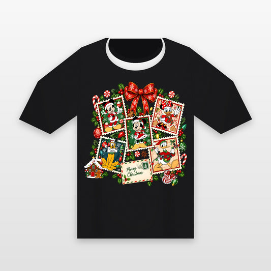 Mickey and Friends Christmas Postcard Stamps