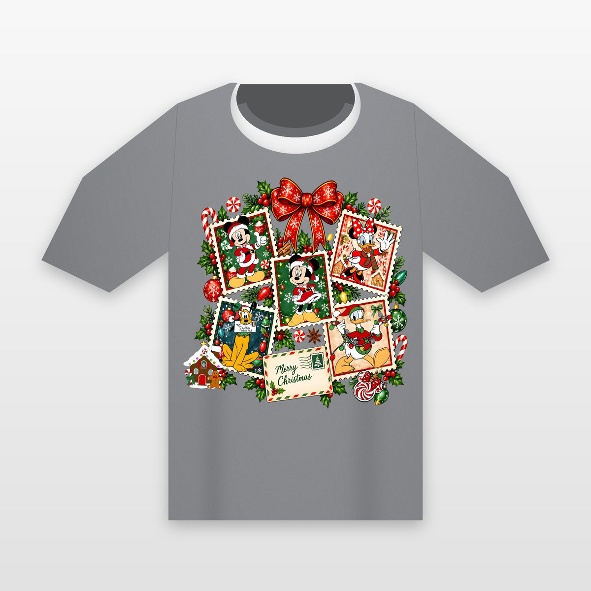 Mickey and Friends Christmas Postcard Stamps
