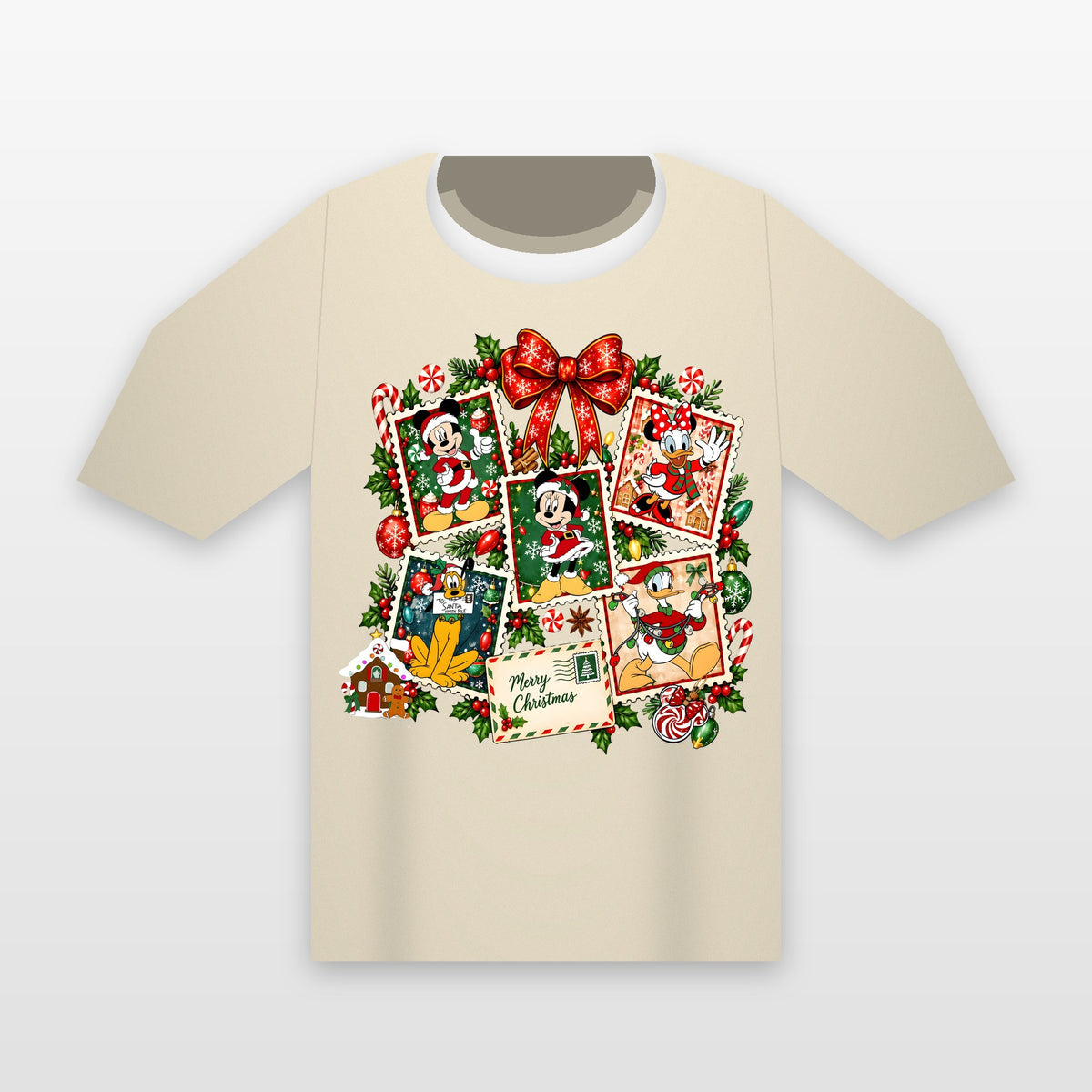 Mickey and Friends Christmas Postcard Stamps