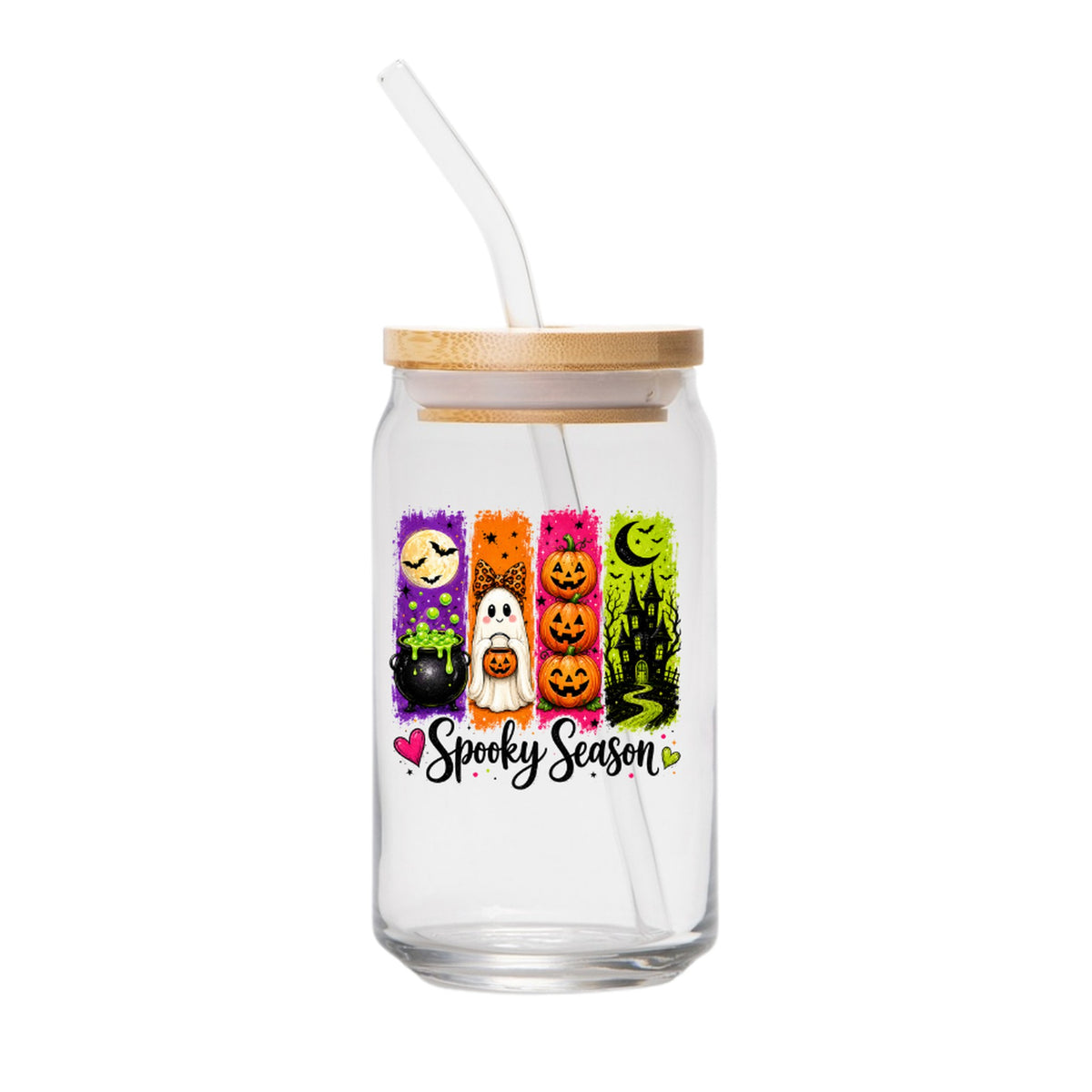 Fall Glass Can – 16 oz